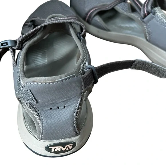 Teva Strap Sandals Women’s 10 Gray S/N 1000271 Shoc Pad Adjustable Hiking Water - Picture 8 of 13